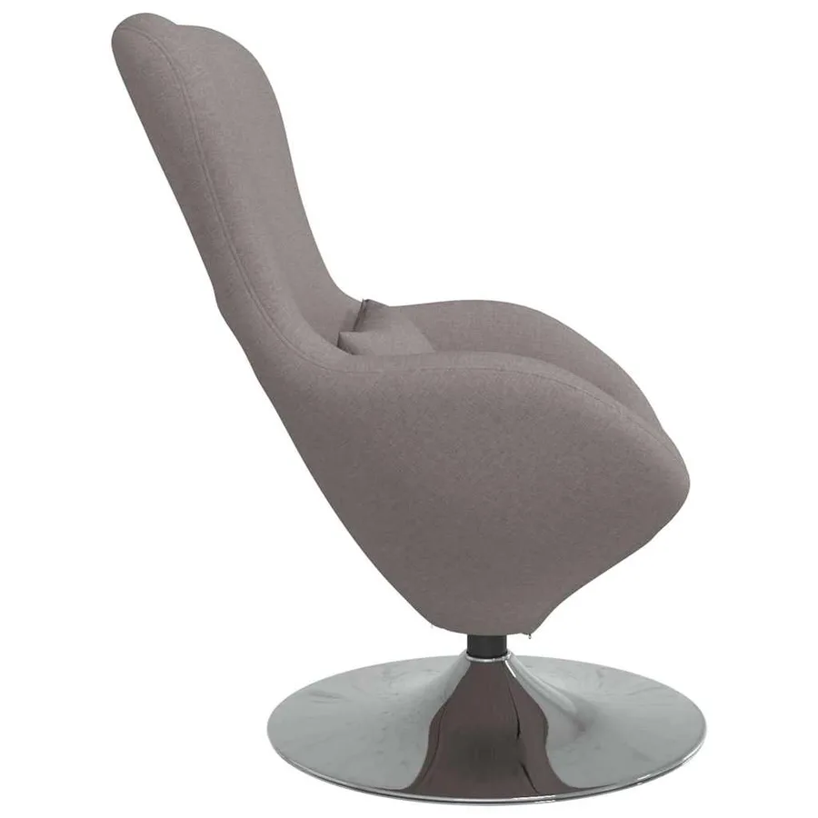 Fauteuil œuf Taupe 63 x 73 x 90 cm tissu - 5