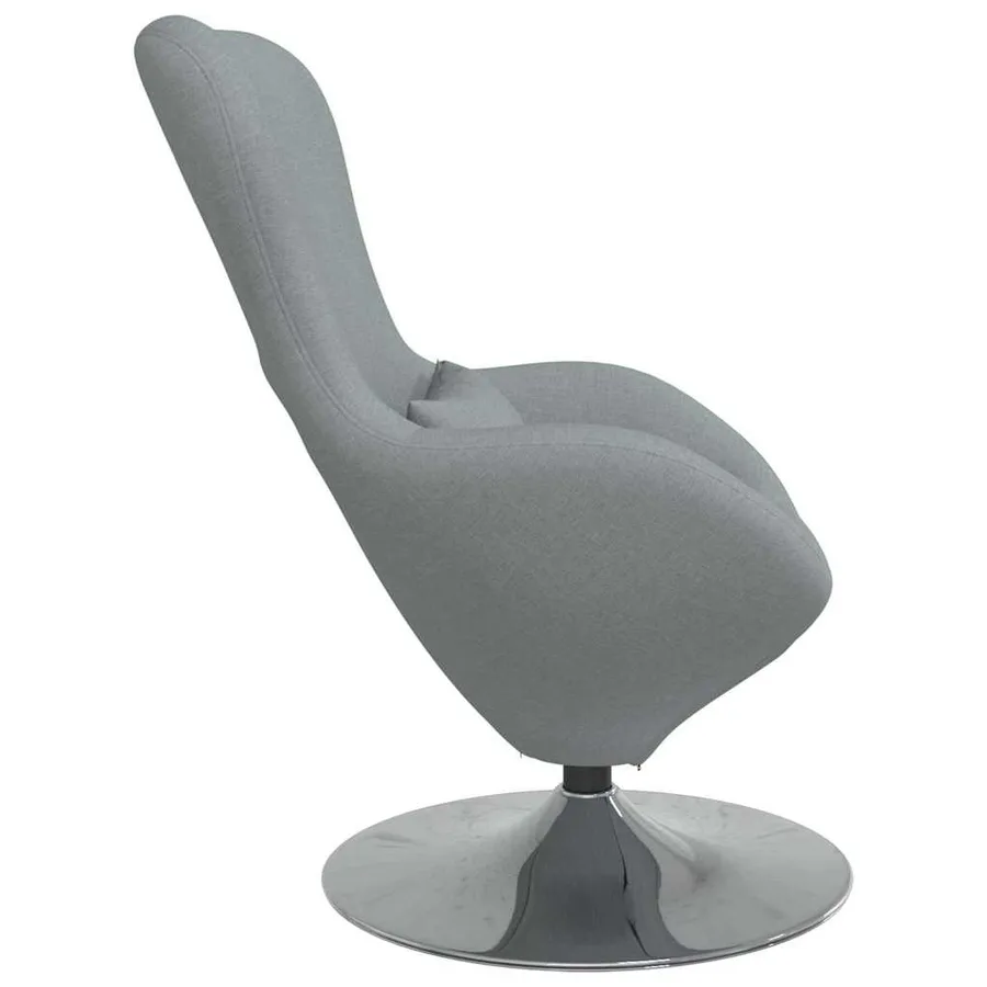 Fauteuil œuf Gris clair 63 x 73 x 90 cm tissu - 5
