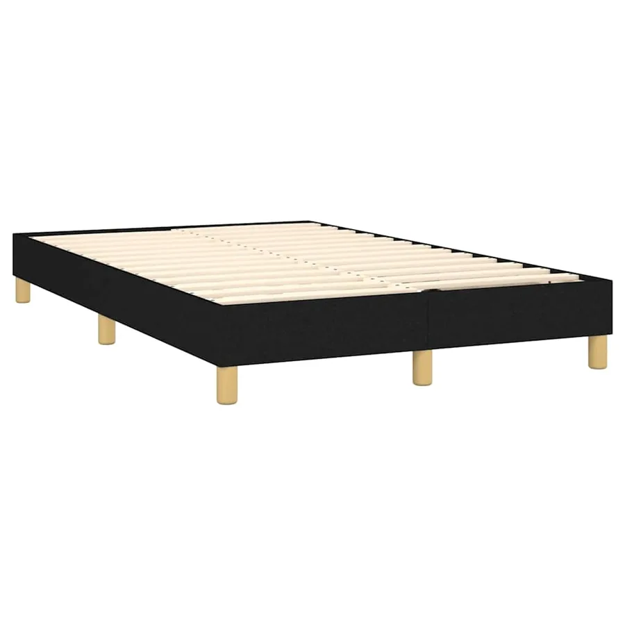 Sommier à lattes de lit avec matelas LED Noir 120x200 cm Tissu - 5