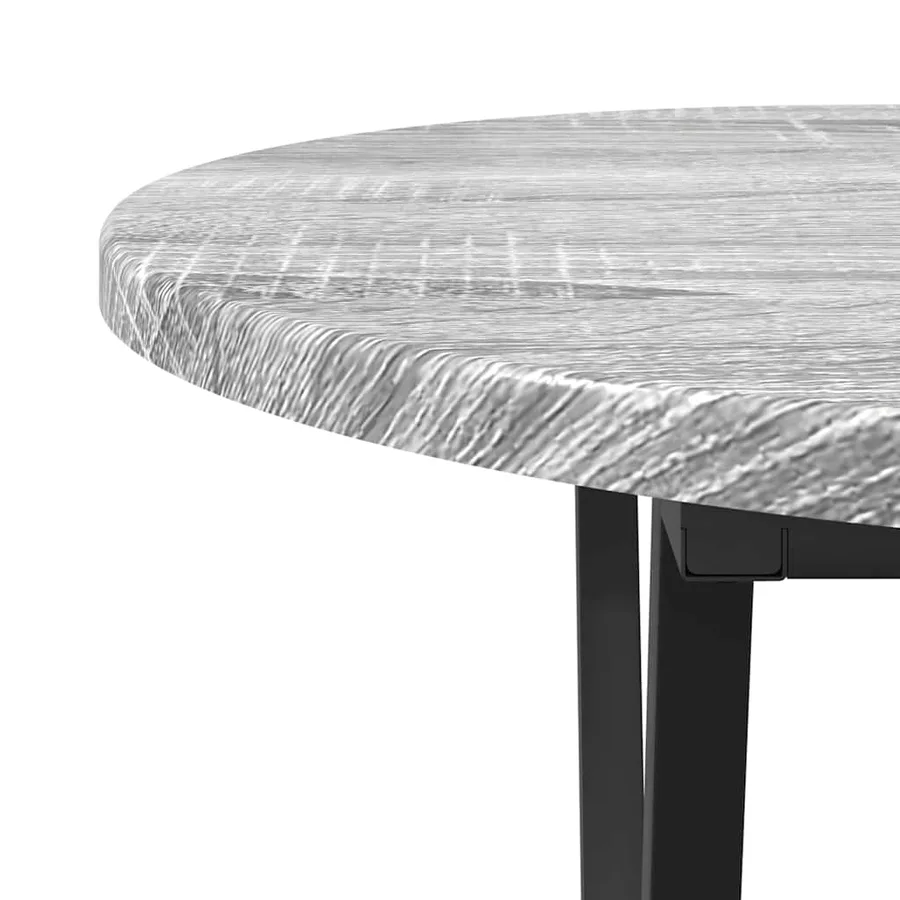 Table basse Gris 80 x 40 x 40.5 cm Bois d'ingénierie et métal - 7