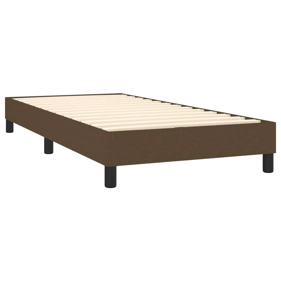 Sommier à lattes de lit et matelas et LED Marron foncé 90x190cm - 5