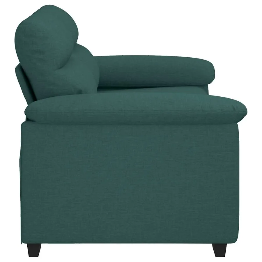 Canapé 2 places vert foncé 160 x 81 x 84 cm en tissu - 5