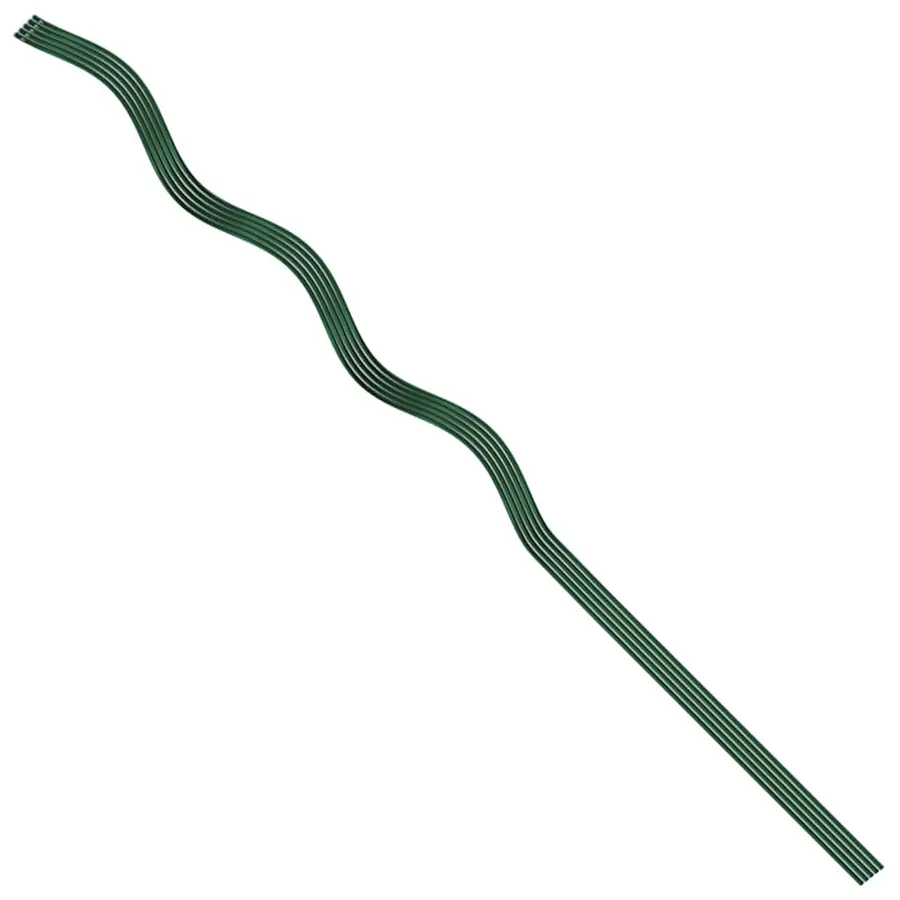 Soutien de plante 5 pcs Vert 110 x 0.6 x 0.6 cm Acier - 9