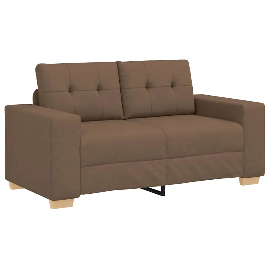 Canapé 3 pcs Marron 221 x 80 x 80 cm Tissu en lin mélangé - 4