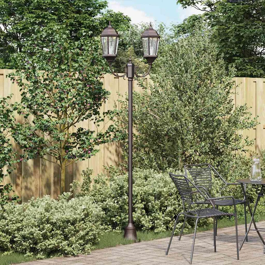 Lumière de jardin Bronze 68 x 20 x 235 cm Aluminium et verre