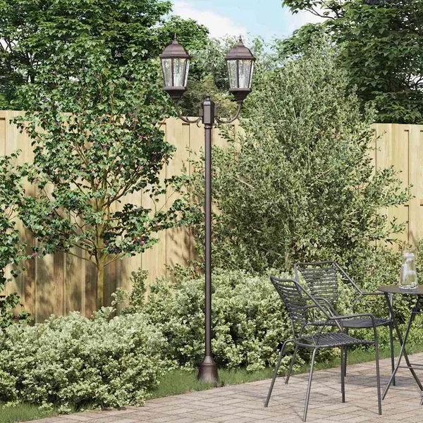 Lumière de jardin Bronze 68 x 20 x 235 cm Aluminium et verre