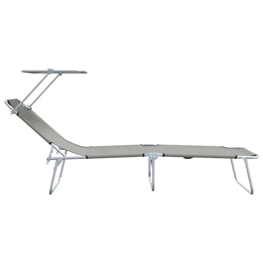 Transat 2 pcs Gris 58 x 188 x 77cm Polyester - 6