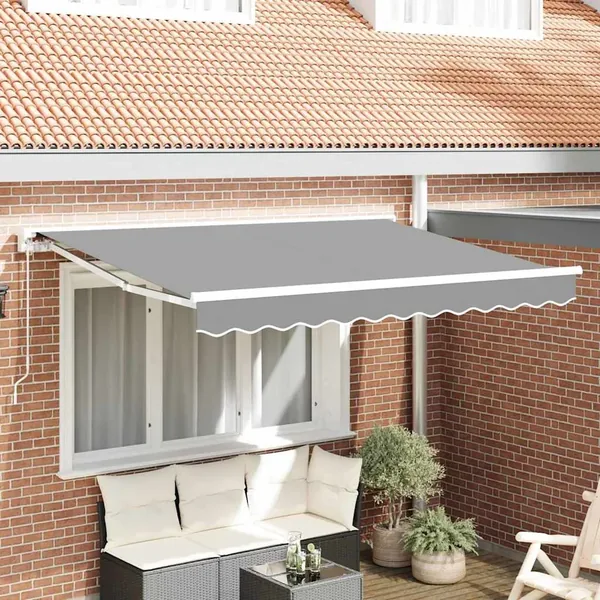 Cadre d'auvent Réglable Blanc 3 x 2 m Acier