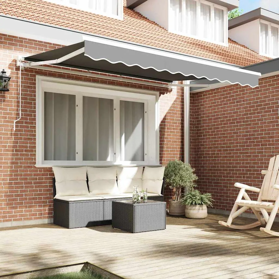 Cadre d'auvent Réglable Blanc 3 x 2 m Acier - 3