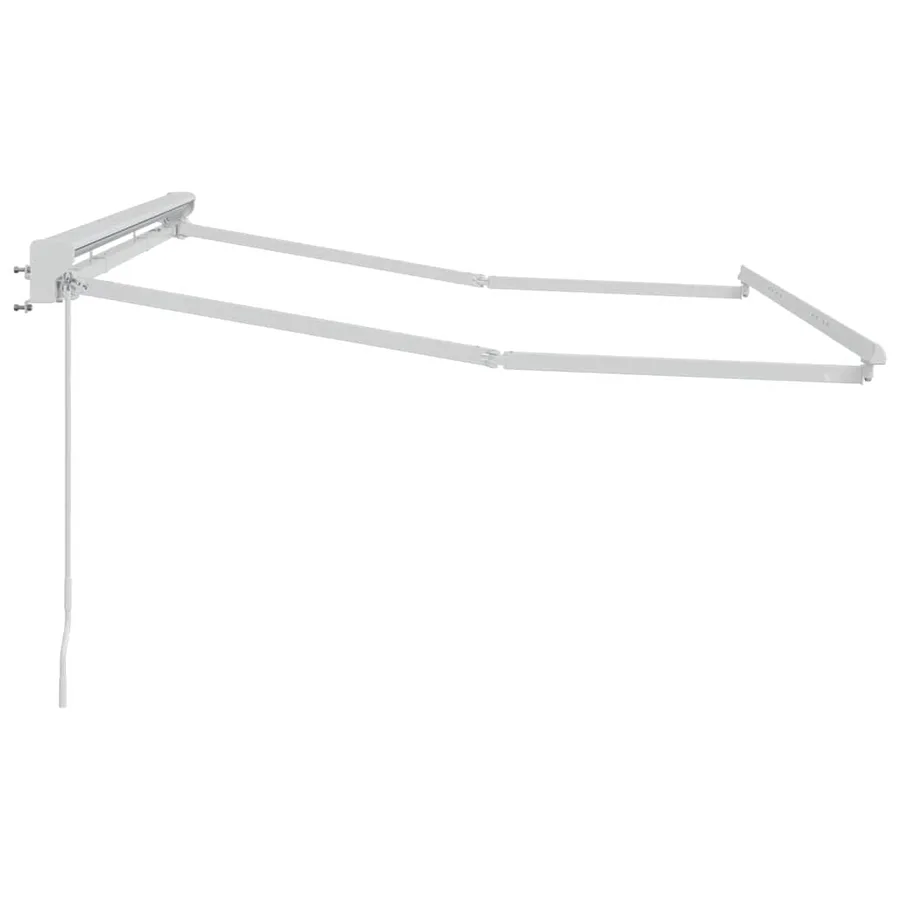 Cadre d'auvent Réglable Blanc 3 x 2 m Acier - 5
