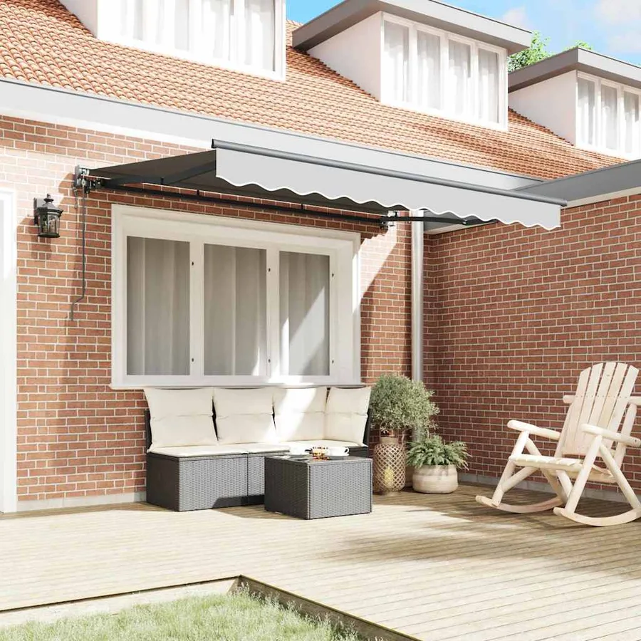 Cadre d'auvent Anthracite 3,5 x 2 m Métal - 3