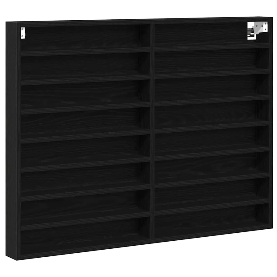 Vitrine Chêne noir 100 x 8,5 x 75 cm Bois d'ingénierie - 2