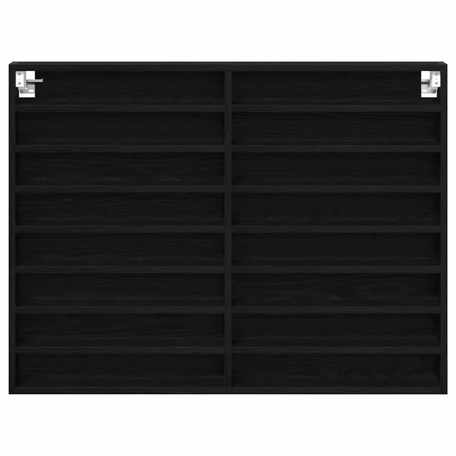 Vitrine Chêne noir 100 x 8,5 x 75 cm Bois d'ingénierie - 6