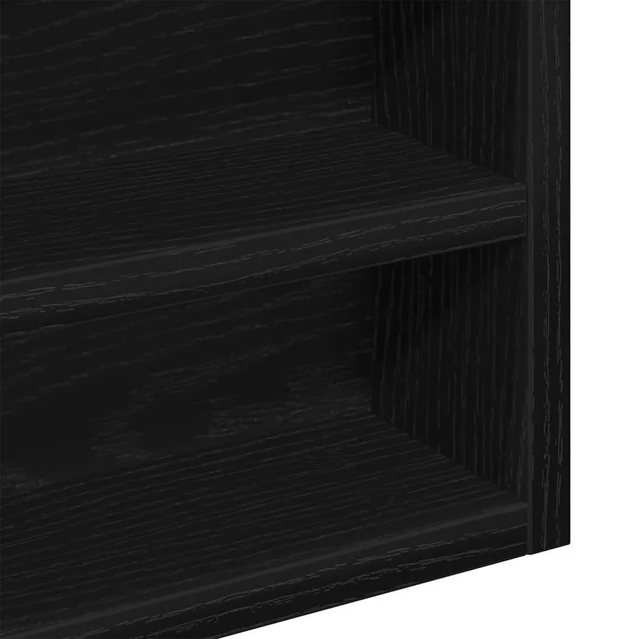Vitrine Chêne noir 100 x 8,5 x 75 cm Bois d'ingénierie - 9