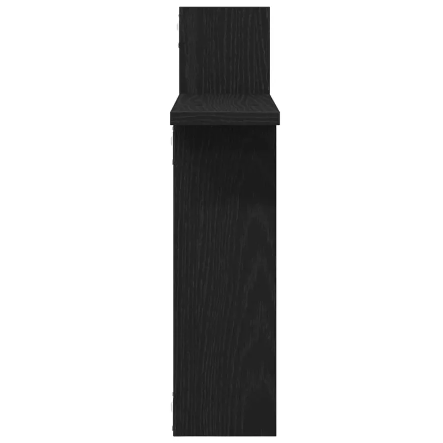 Étagères murales (lot de 2) en chêne noir 50 x 12 x 50 cm bois composite - 6