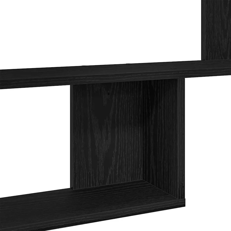 Étagères murales (lot de 2) en chêne noir 50 x 12 x 50 cm bois composite - 9