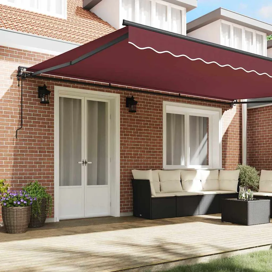 Cadre d'auvent Bordeaux 500 × 300 cm - 3