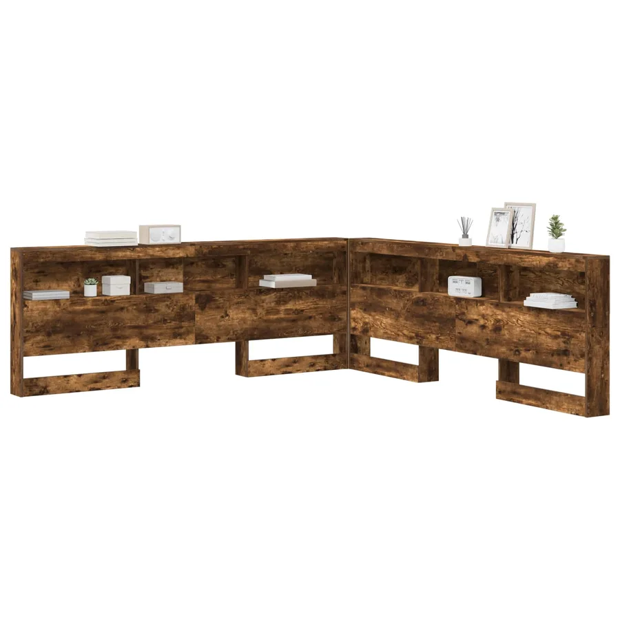 Tête de lit de rangement Chêne fumé 180 cm Bois d'ingénierie - 2