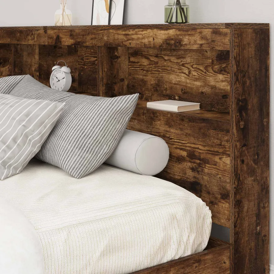 Tête de lit de rangement Chêne fumé 180 cm Bois d'ingénierie - 3