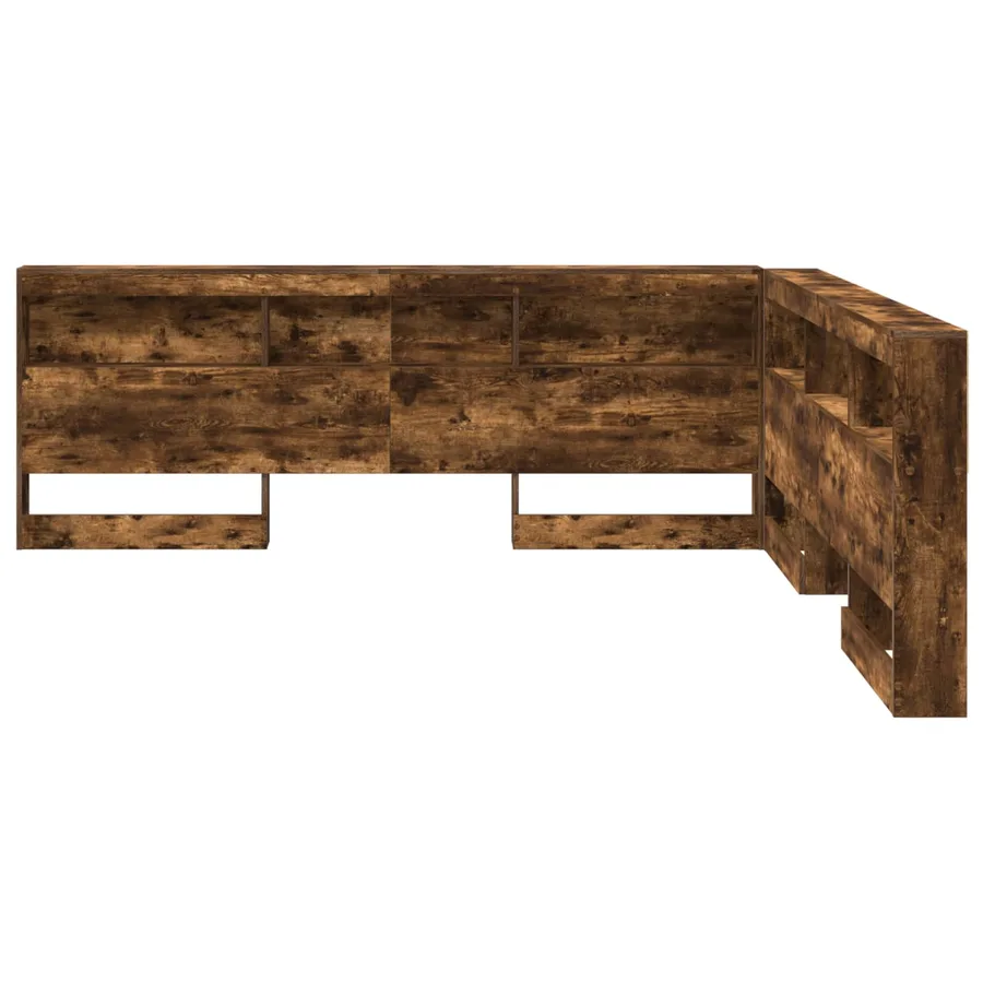 Tête de lit de rangement Chêne fumé 180 cm Bois d'ingénierie - 5