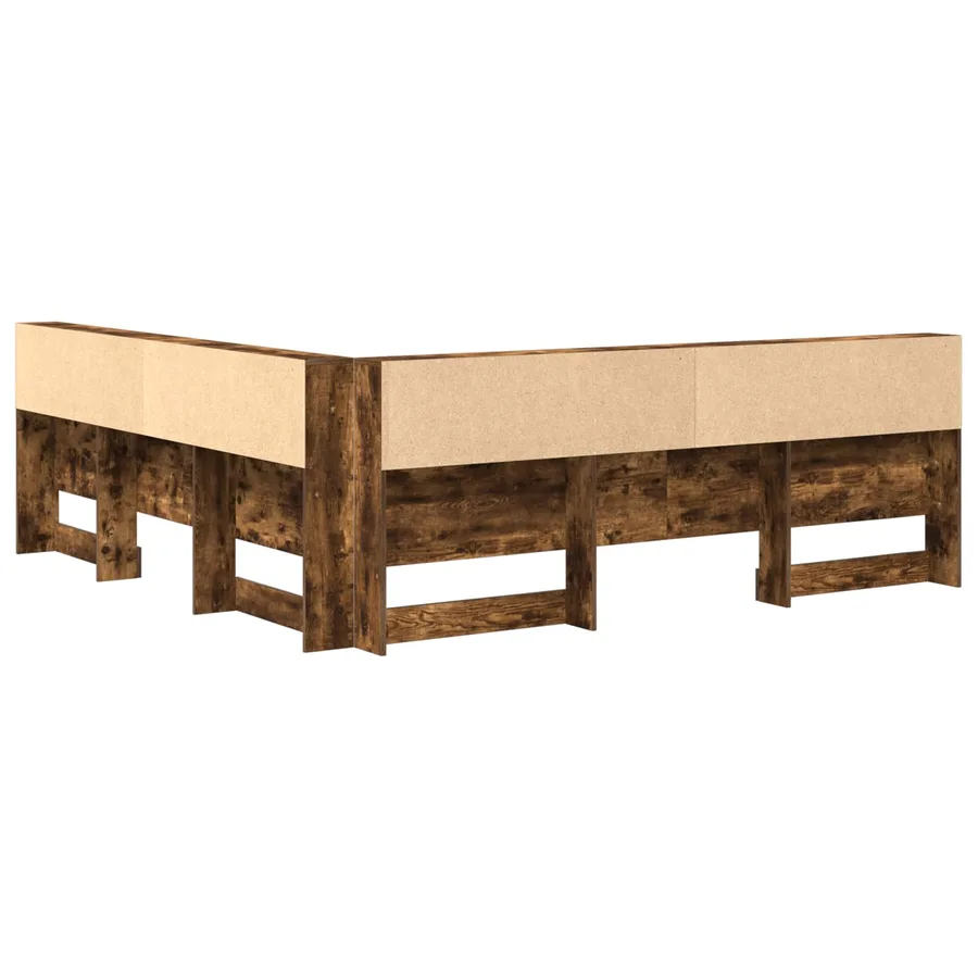 Tête de lit de rangement Chêne fumé 180 cm Bois d'ingénierie - 7