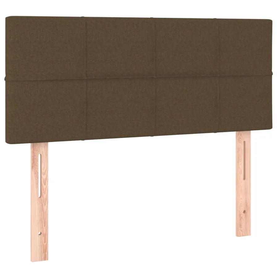 Sommier à lattes de lit et matelas et LED Marron foncé 80x200cm - 7