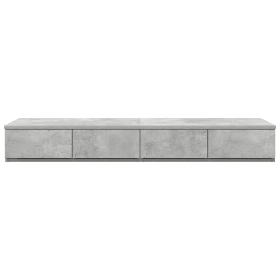 Tiroirs de lit avec tiroir Gris béton 120 x 36,5 x 16,5 cm - 6