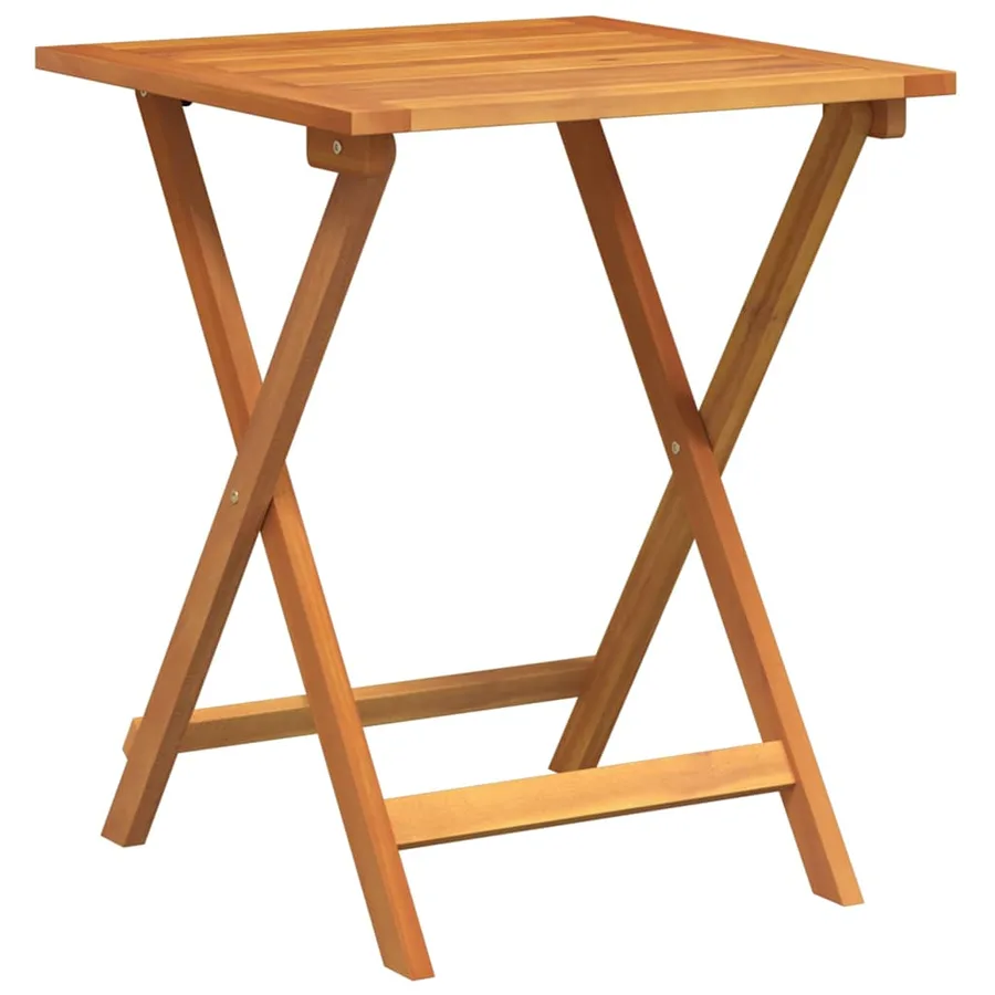 Table de Jardin Naturel 60 x 60 x 72 cm Bois d'Acacia Massif - 2