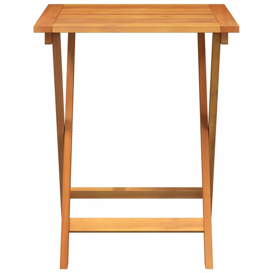 Table de Jardin Naturel 60 x 60 x 72 cm Bois d'Acacia Massif - 4
