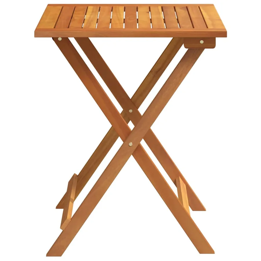 Table de Jardin Naturel 60 x 60 x 72 cm Bois d'Acacia Massif - 5