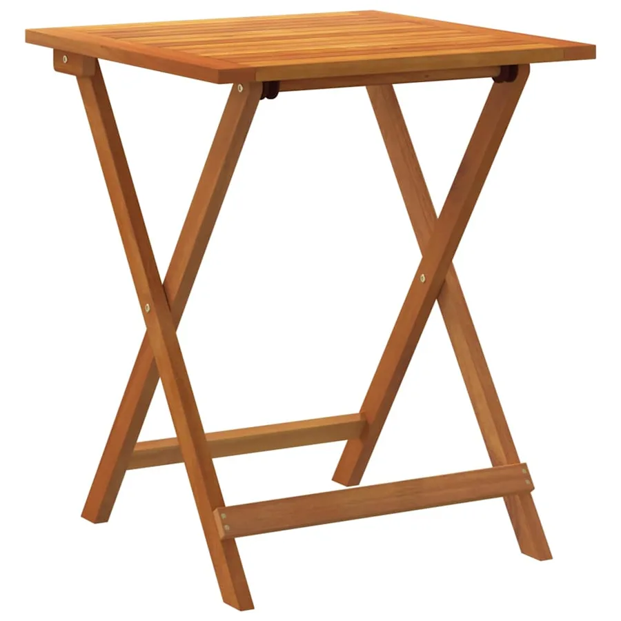 Table de Jardin Naturel 60 x 60 x 72 cm Bois d'Acacia Massif - 6