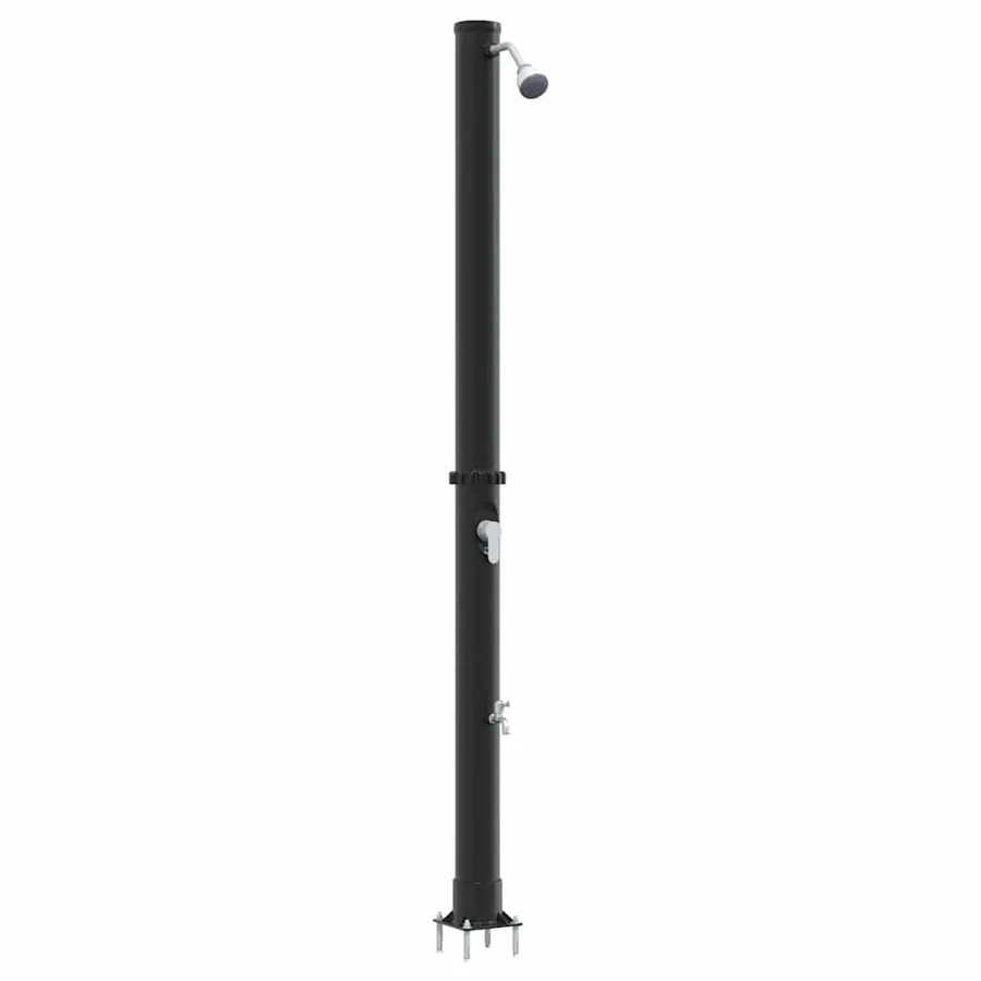 Douche solaire extérieure Noir 217 cm PVC et Aluminium - 2