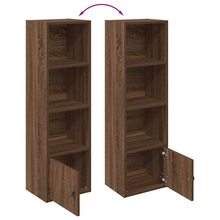 Bibliothèque chêne marron 31x24x102 cm bois d'ingénierie - 8