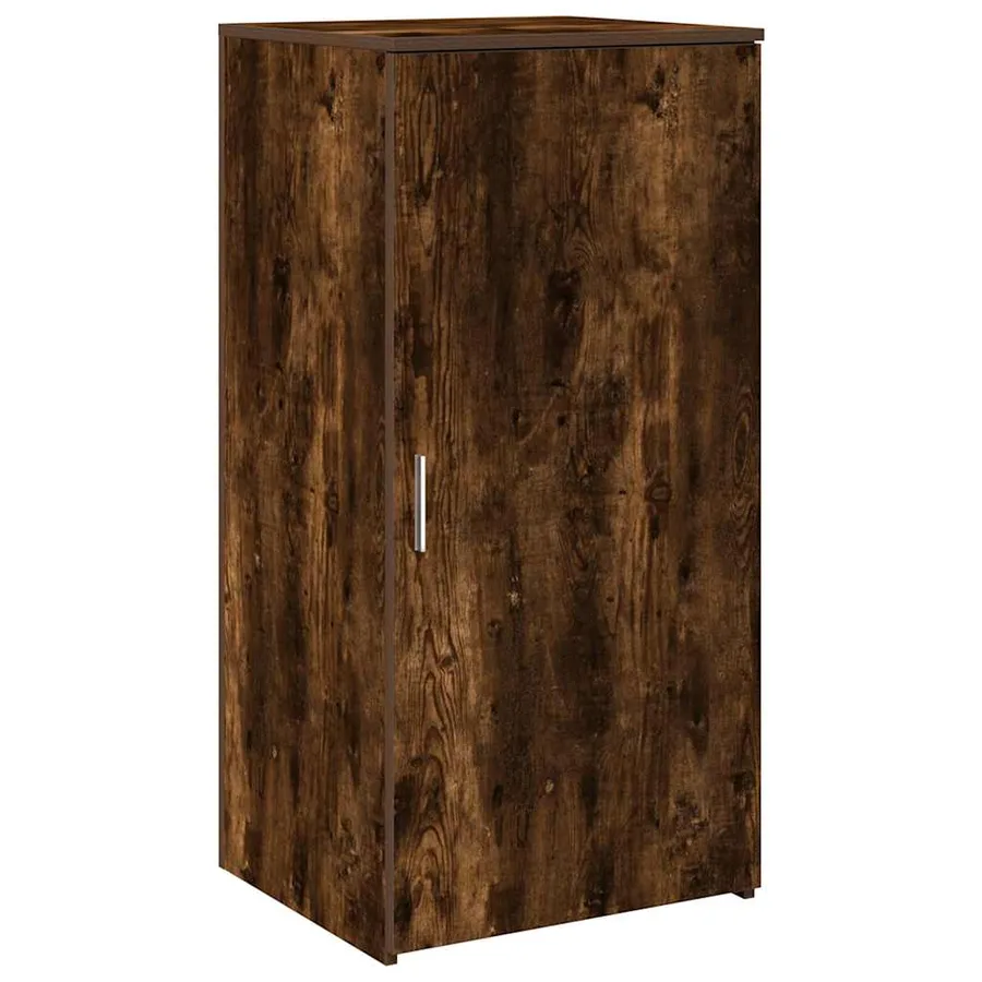 Armoire de rangement chêne fumé 50x45x103,5cm bois d'ingénierie - 2