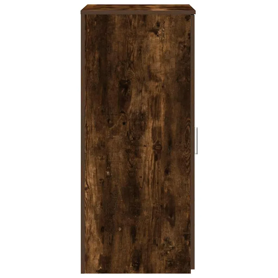 Armoire de rangement chêne fumé 50x45x103,5cm bois d'ingénierie - 5