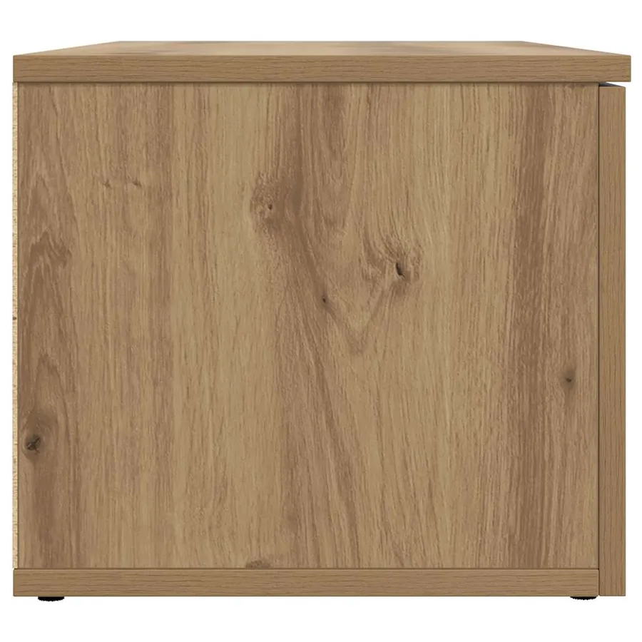 Meuble TV chêne artisanal 80x34x30 cm bois d'ingénierie - 7