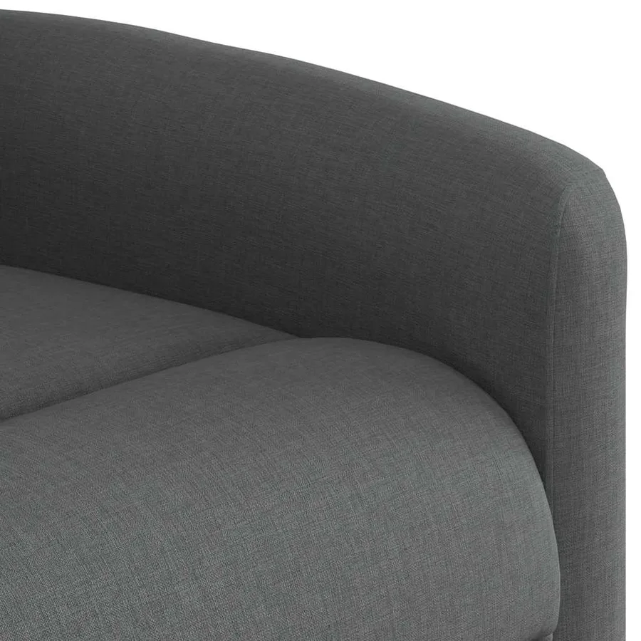 Fauteuil inclinable de massage électrique gris foncé tissu - 11