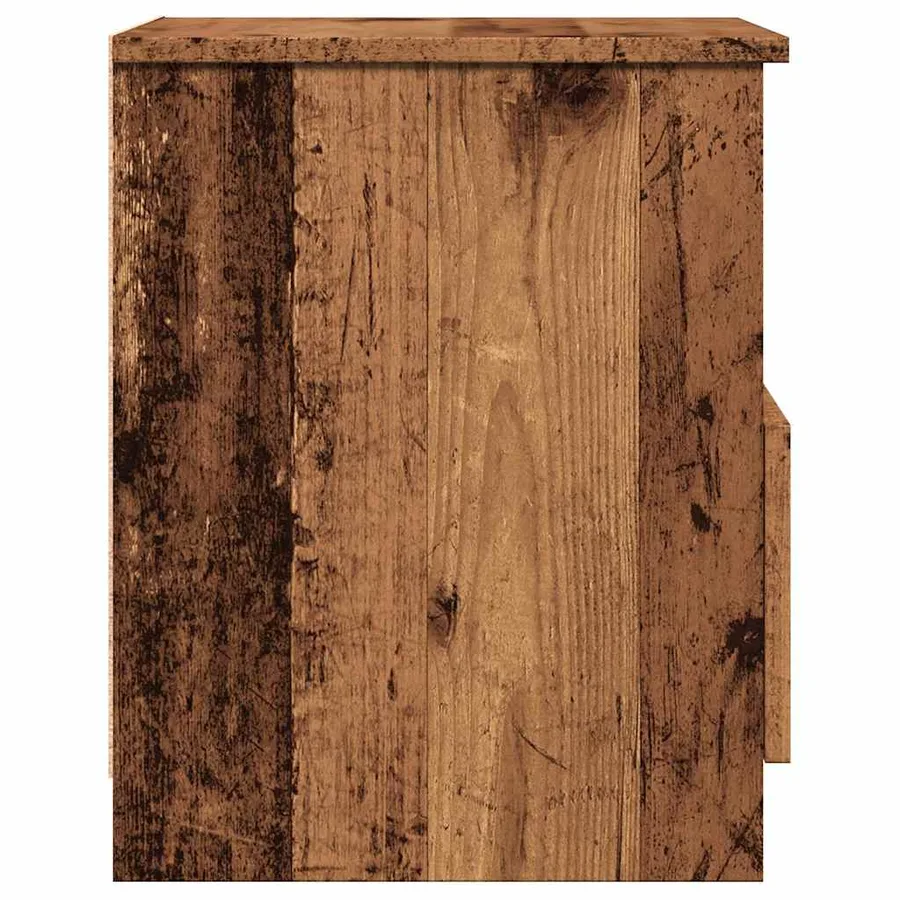 Table de chevet vieux bois 40x40x50 cm bois d’ingénierie - 6
