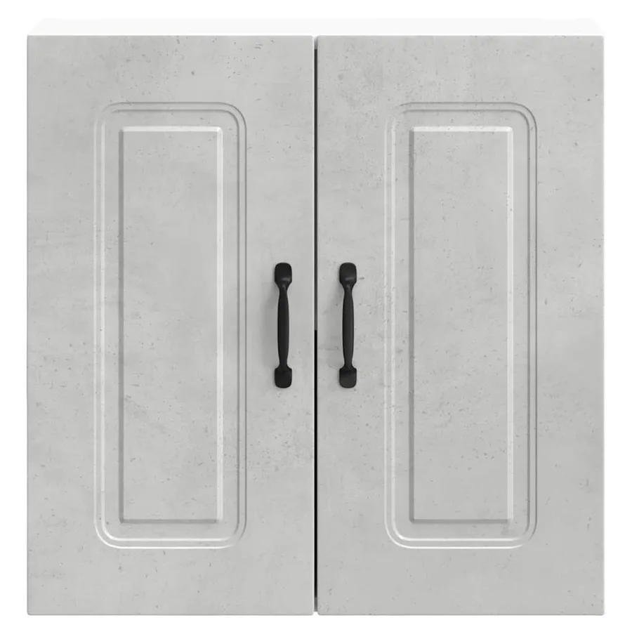 Armoire murale de cuisine Kalmar gris béton bois d'ingénierie - 5