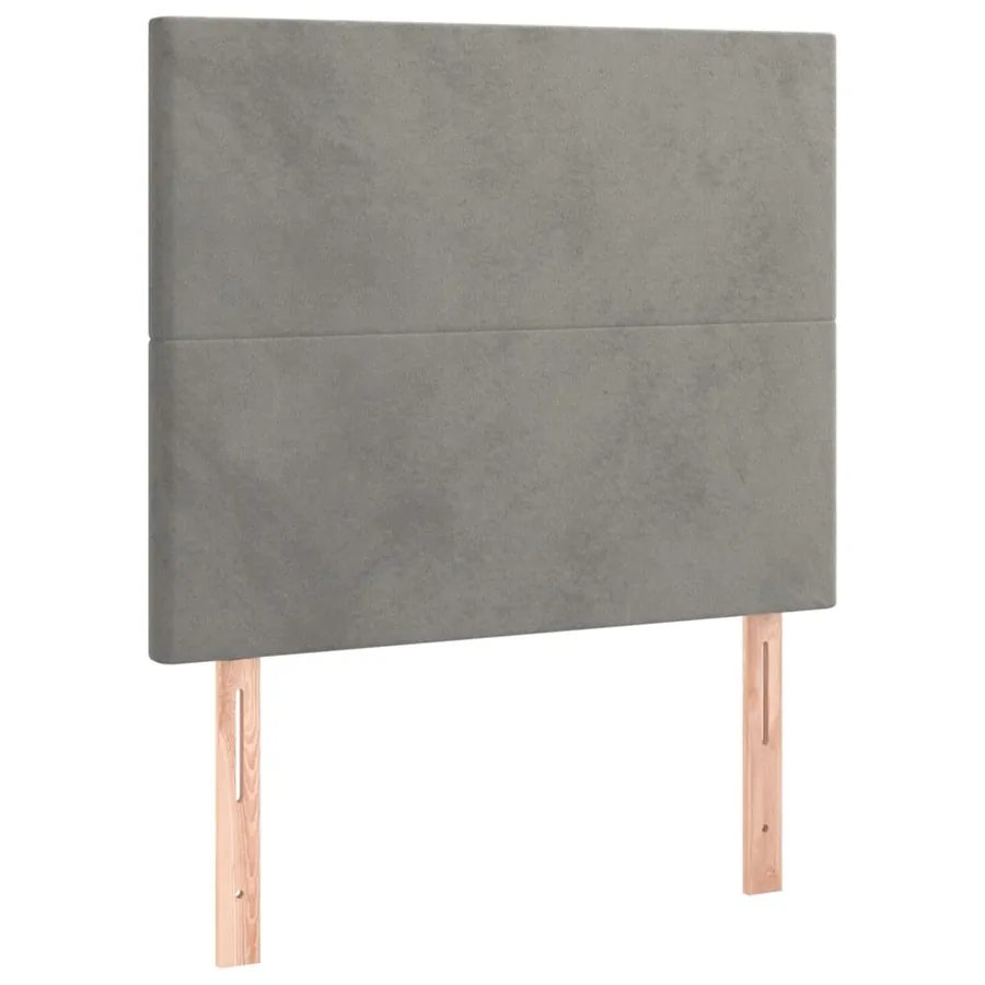 Sommier à lattes de lit et matelas Gris clair 90x200 cm Velours - 6