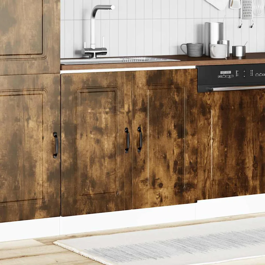 Meuble bas pour évier Kalmar chêne fumé bois d'ingénierie - 3