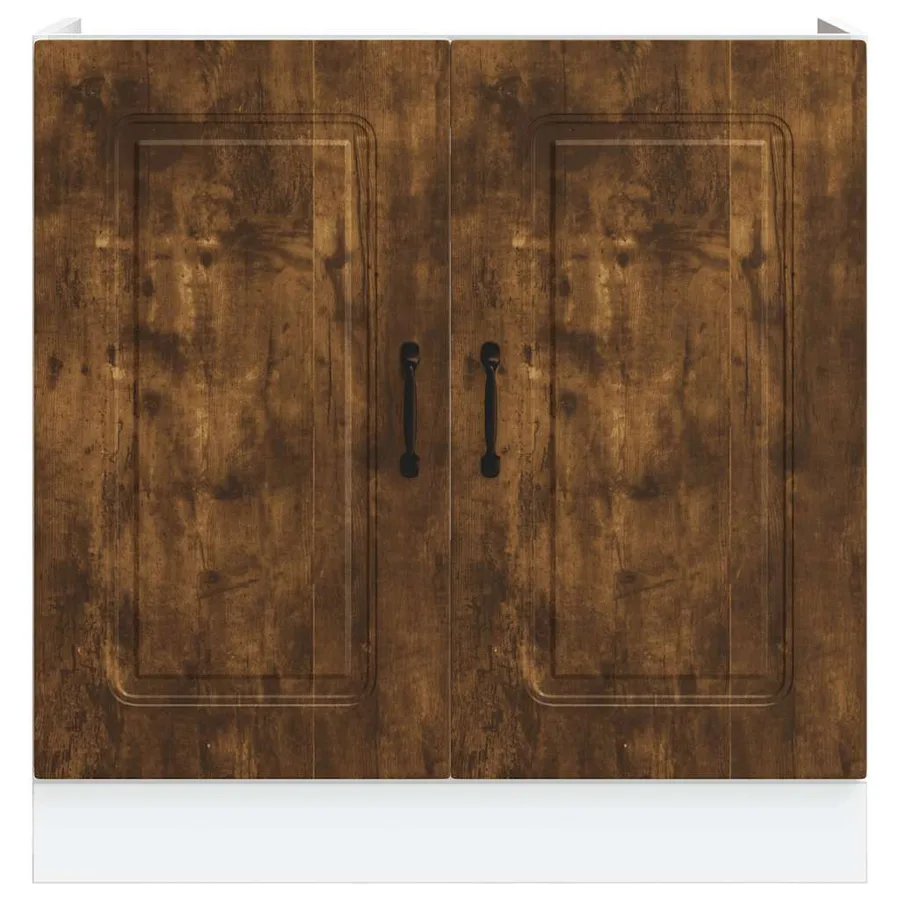 Meuble bas pour évier Kalmar chêne fumé bois d'ingénierie - 4