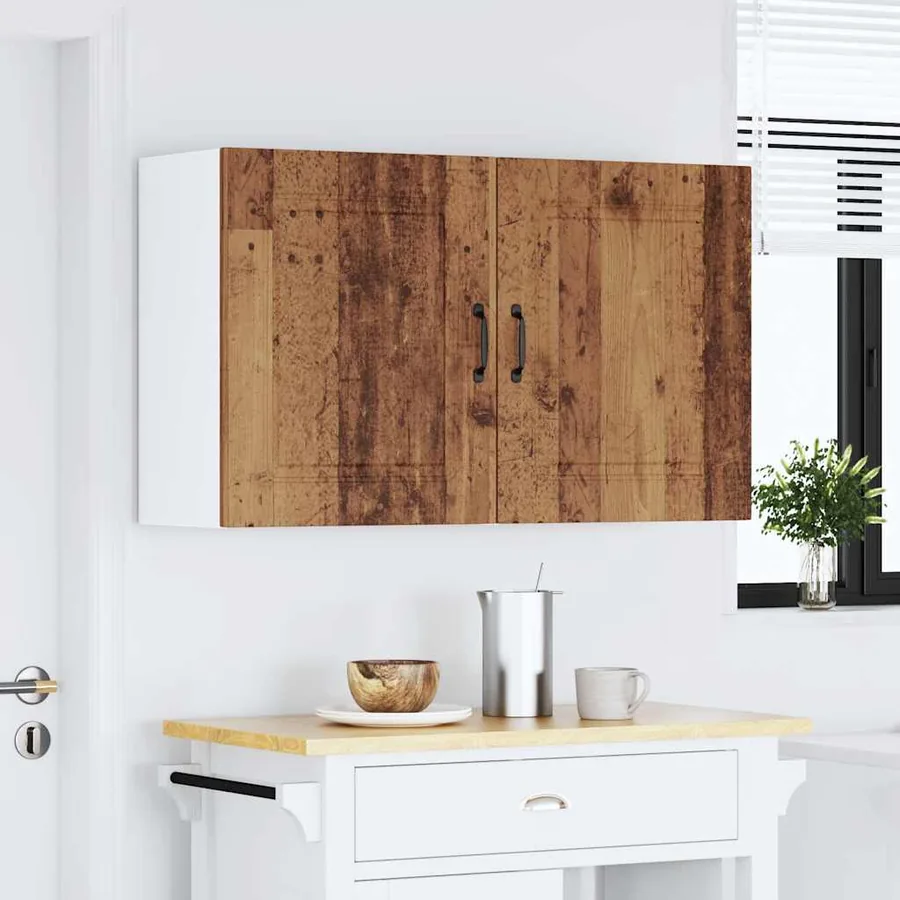 Armoires murales de cuisine 2 pcs Kalmar Bois d'ingénierie vieilli