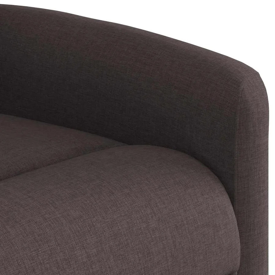 Fauteuil inclinable de massage électrique Marron foncé Tissu - 12
