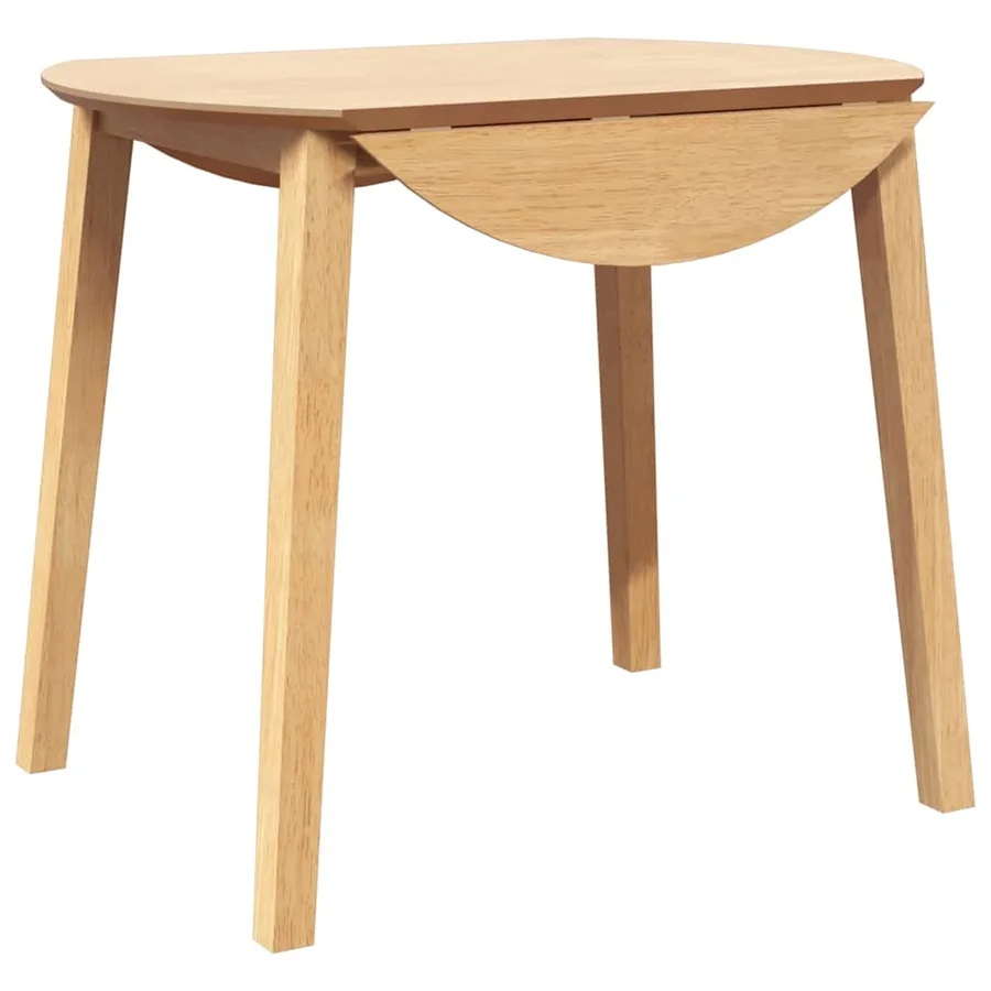 Table à manger naturel bois massif et caoutchouc - 2