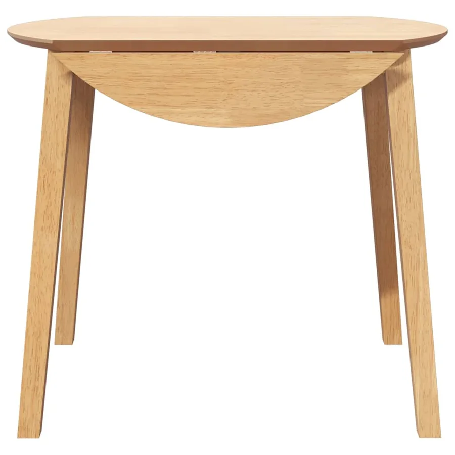 Table à manger naturel bois massif et caoutchouc - 5