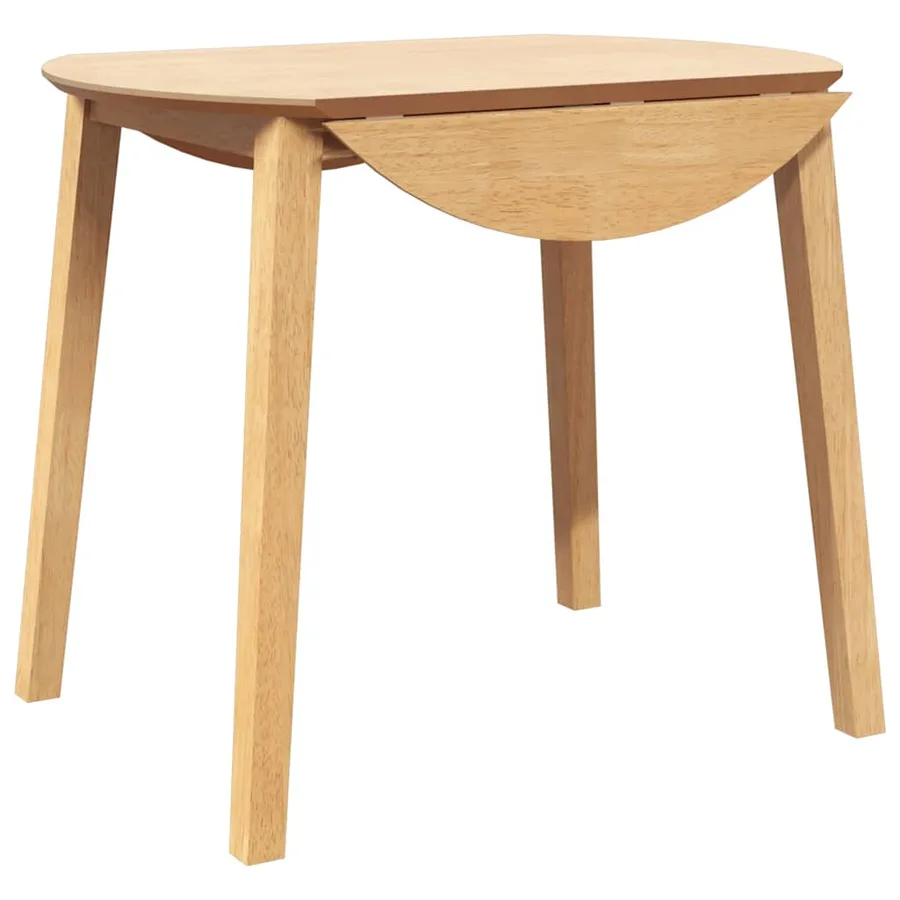 Table à manger naturel bois massif et caoutchouc - 7