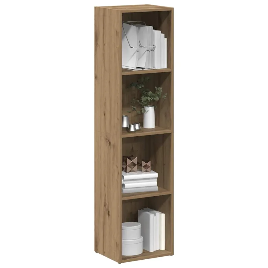 Bibliothèque chêne artisanal 36x30x143 cm bois d'ingénierie - 4