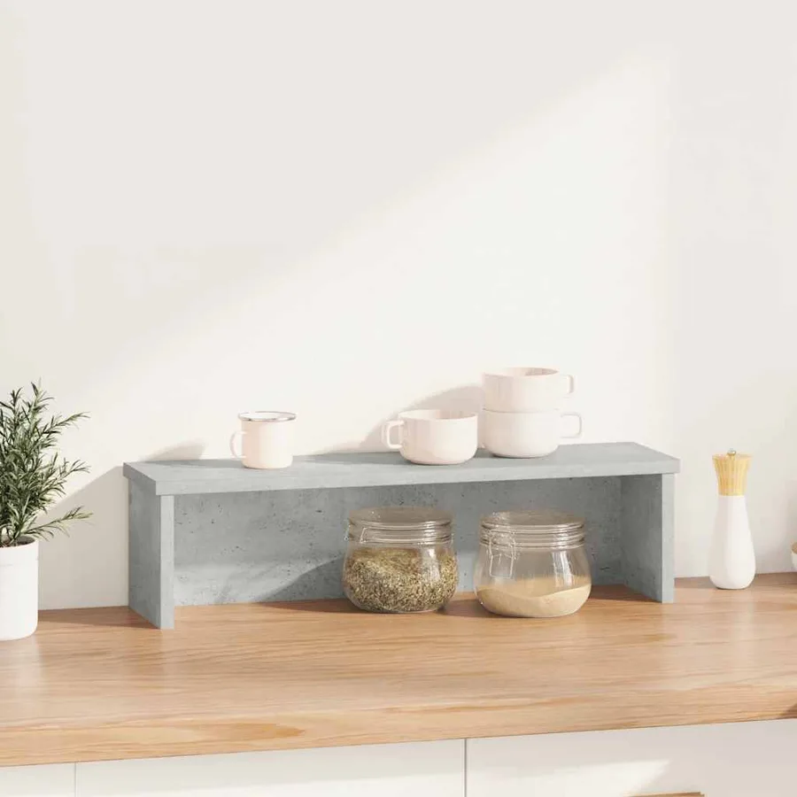 Étagère de cuisine empilable gris béton 50x15x16 cm - 2