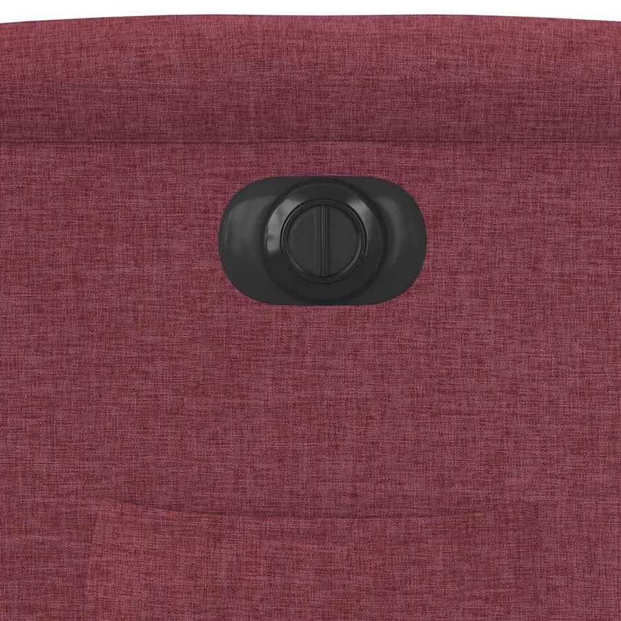 Fauteuil inclinable électrique rouge bordeaux tissu - 13